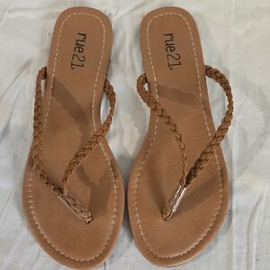 Rue21 Tan Braided Women's Sandals